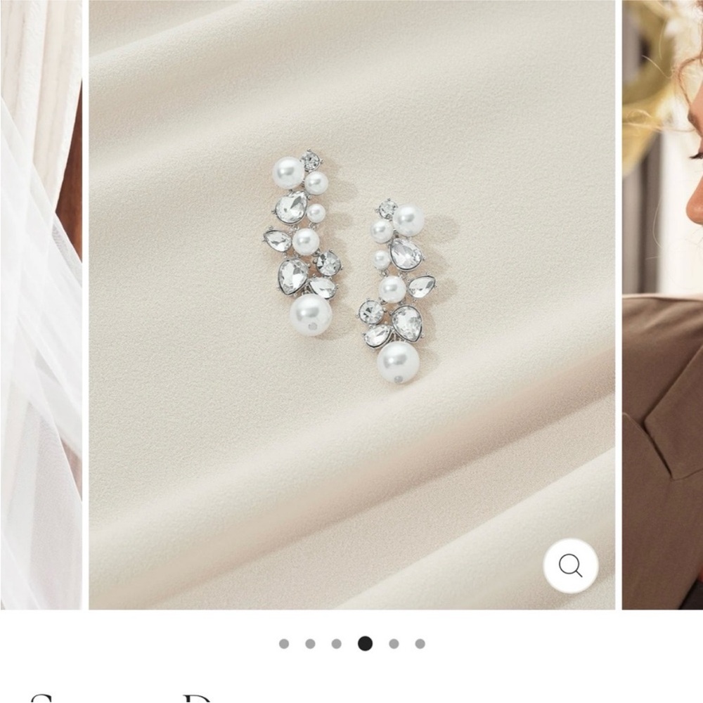 Olive & Piper Elegant Silver and Pearl Drop Earrings. Serena Drop Earrings.